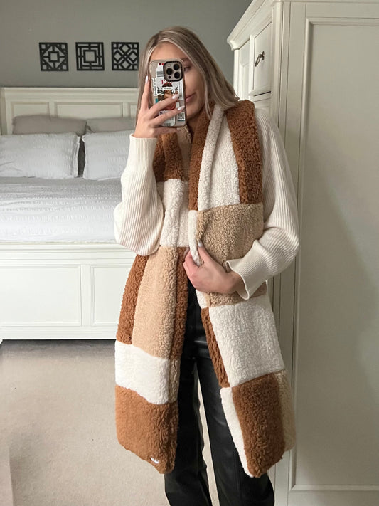 Sherpa Patchwork Scarf