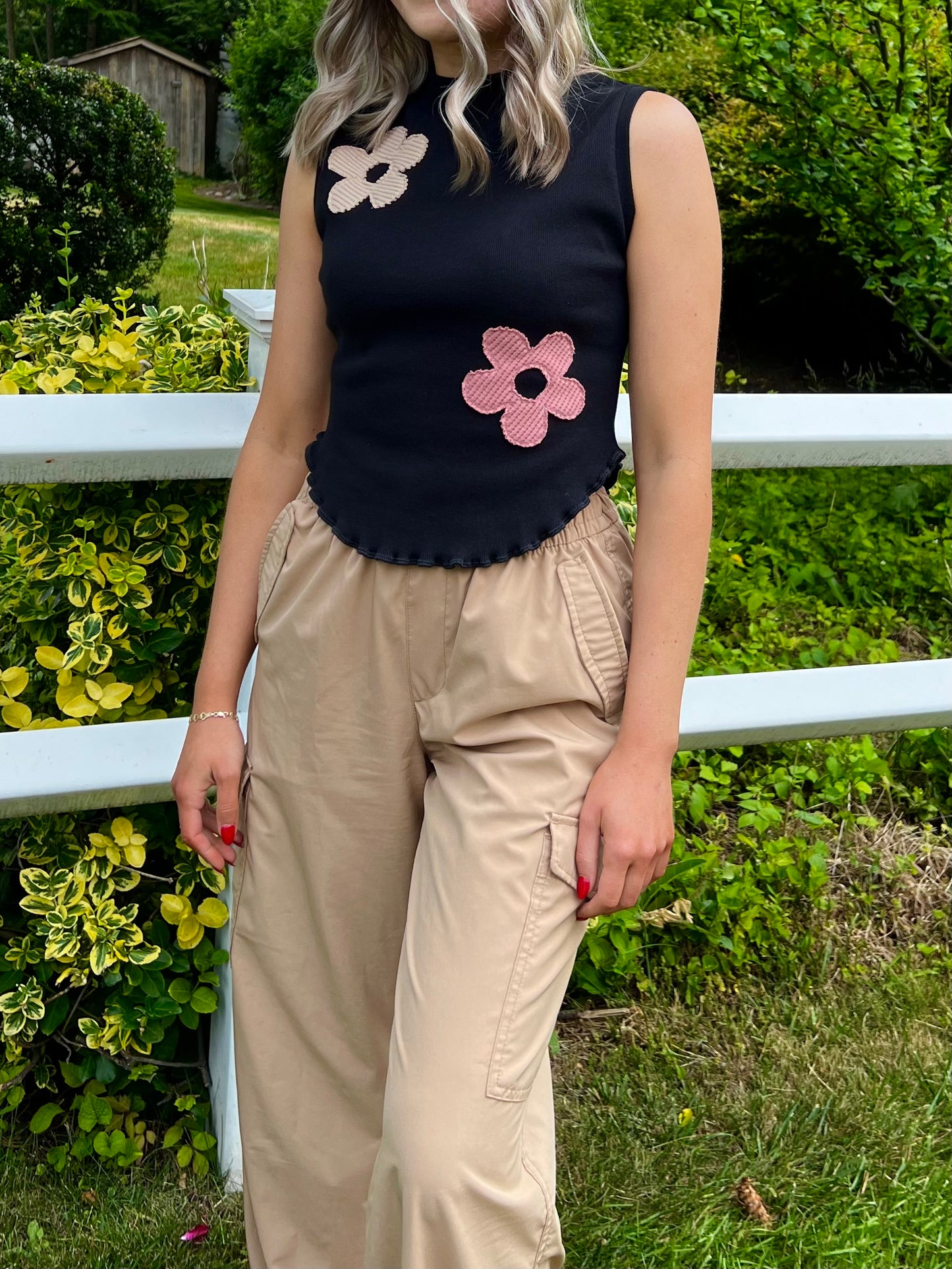 Flower Power Tank (Black)