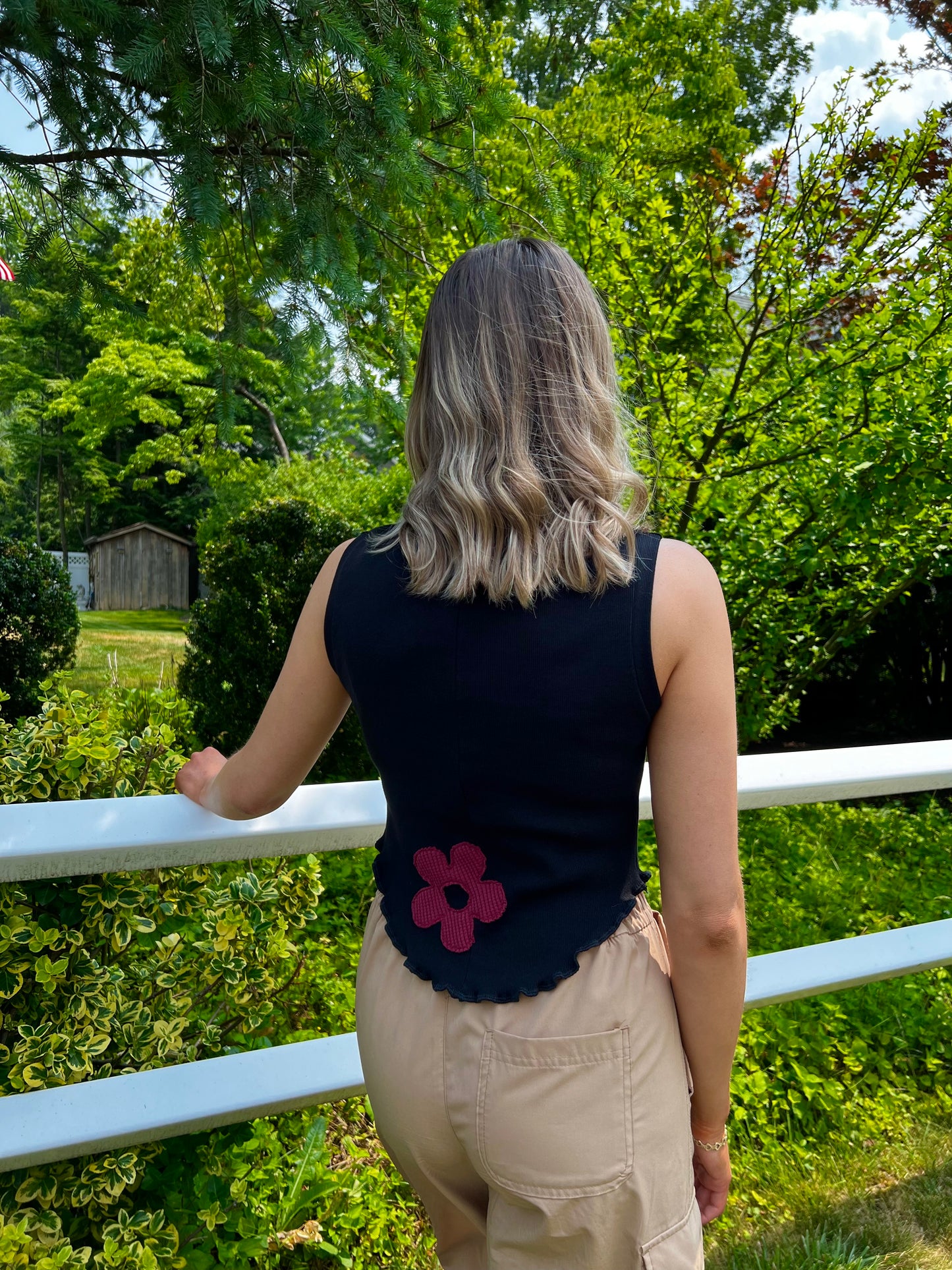 Flower Power Tank (Black)