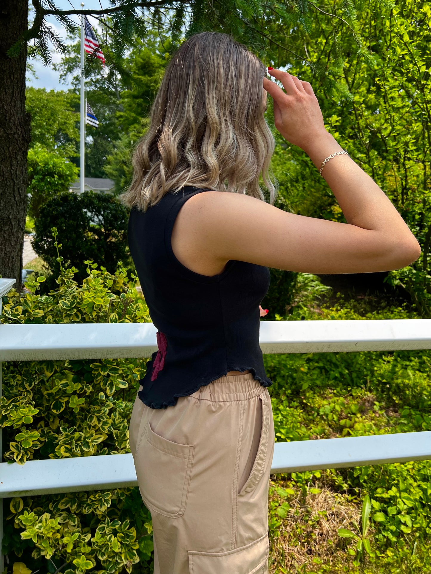 Flower Power Tank (Black)