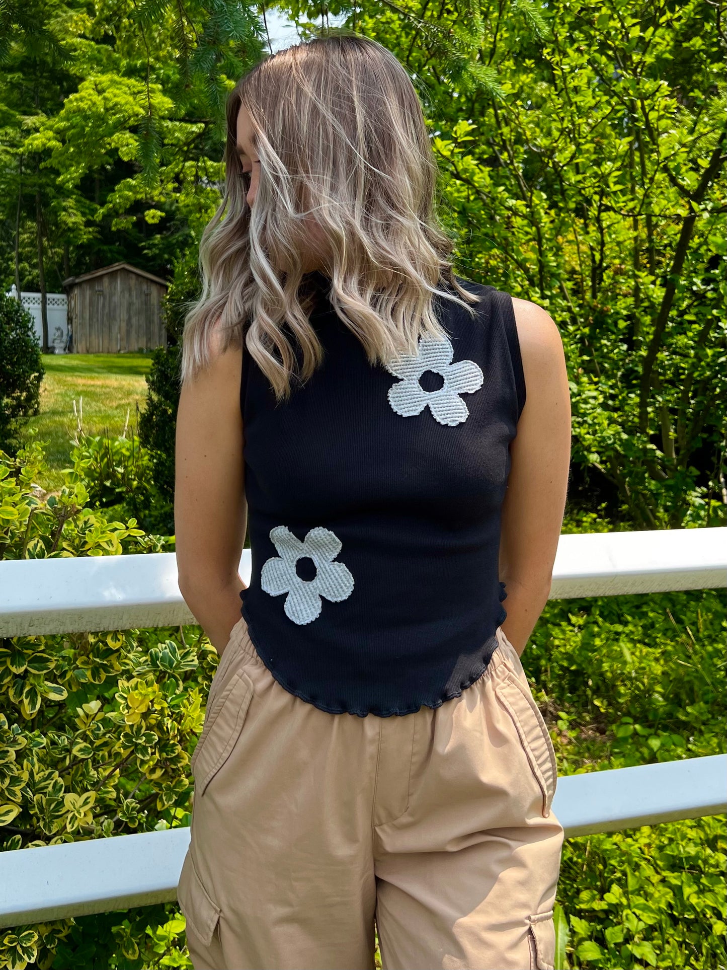 Flower Power Tank (Black)