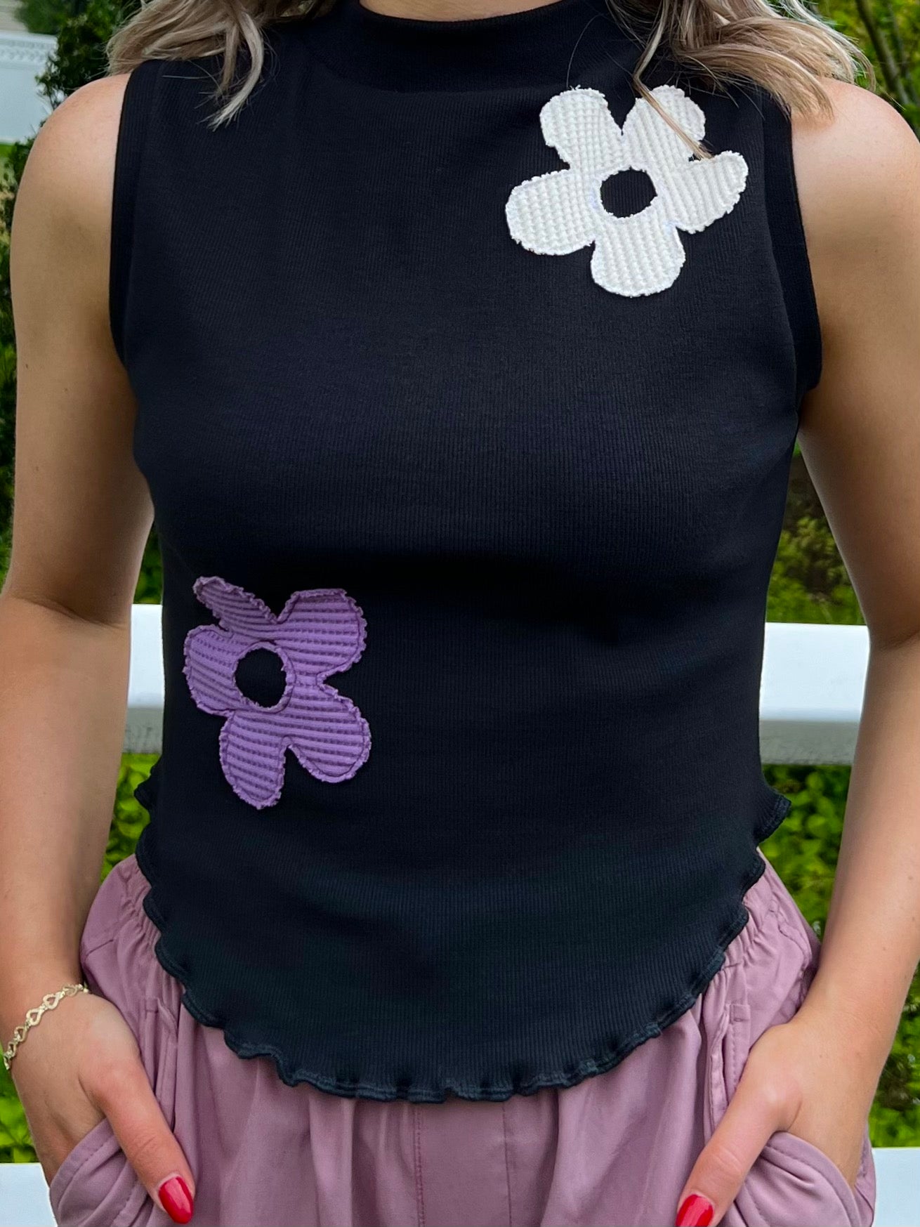Flower Power Tank (Black)