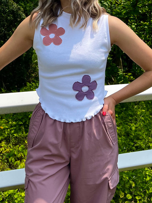 Flower Power Tank (White)