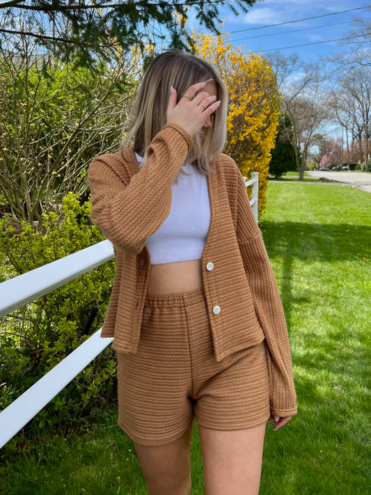 Toasty Cardigan and Short Set