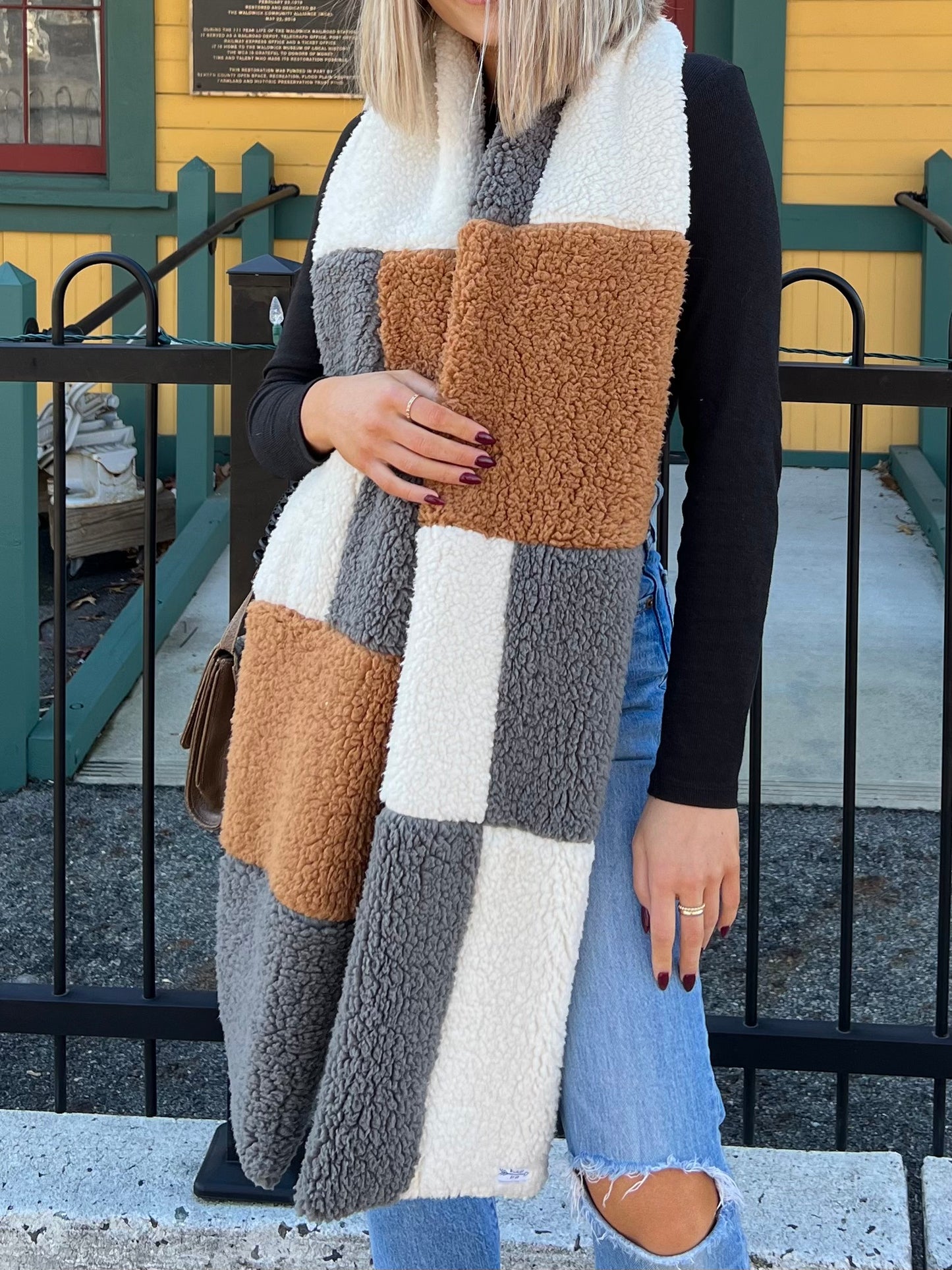 Sherpa Patchwork Scarf