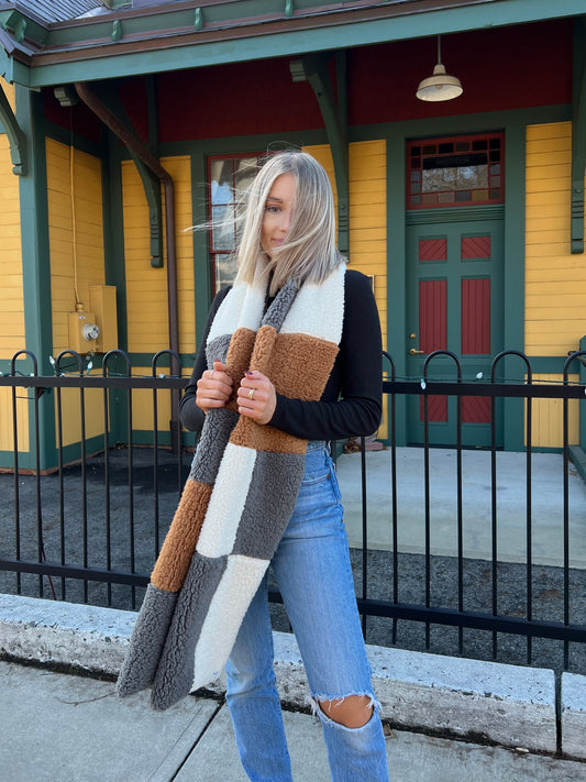 Sherpa Patchwork Scarf