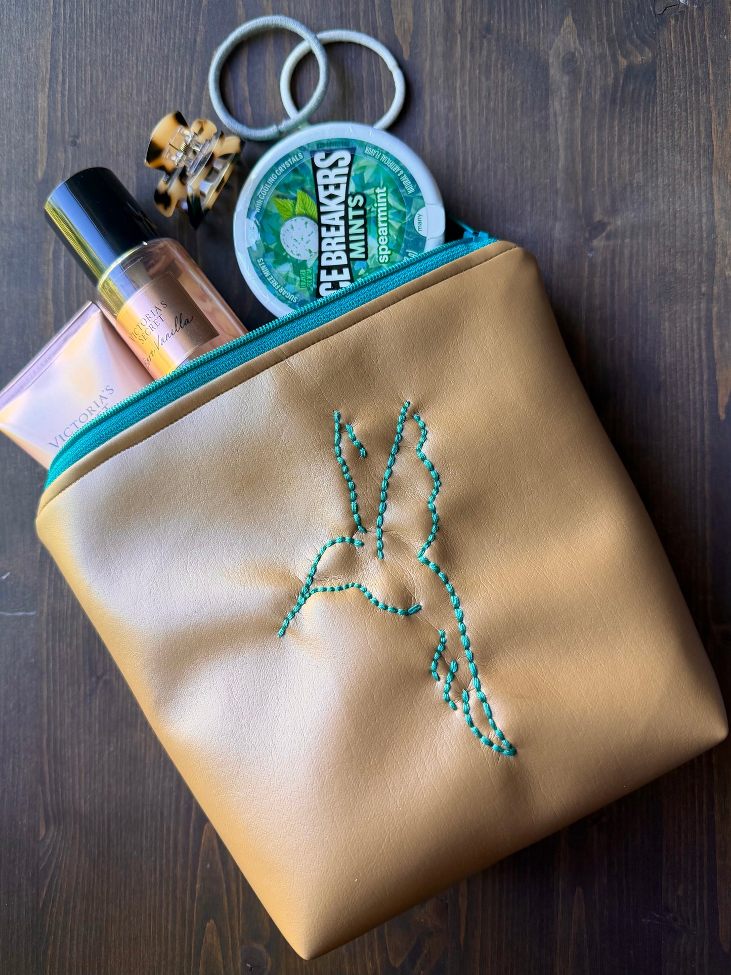 Icon Embroidered Pouches (Garden Party Edition)