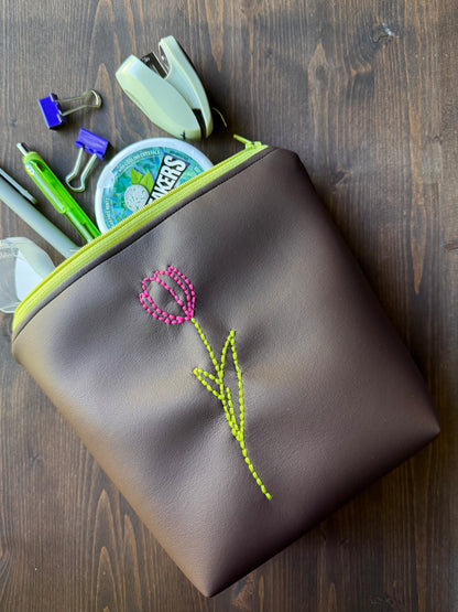 Icon Embroidered Pouches (Garden Party Edition)