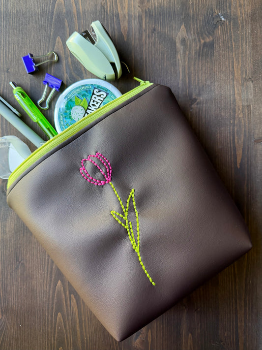 Icon Embroidered Pouches (Garden Party Edition)