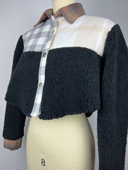 Sherpa Combo Cropped Button Down