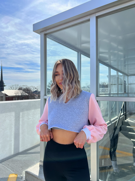 Varsity Cut Off Sweatshirt